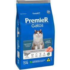 Ração Seca Premier Pet Ambientes Internos Frango 6 Meses a 6 Anos para Gatos Castrados- 7,5 Kg