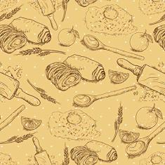 Papel De Parede Adesivo Lavável Padaria 18m