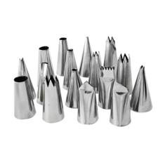 Bicos Para Confeitar Inox Com 22 Peças + 1 Saco P/ Confeitar