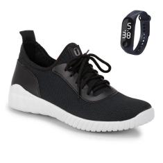 Tênis Masculino Calce Fácil Super Leve E Macio Com Relógio-Masculino