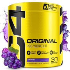 Cellucor C4 Original pré-treino em pó de uva sem açúcar, energia pré-treino para homens e mulheres, 150 mg de cafeína + beta-alanina + creatina - 30 porções (a embalagem pode variar)