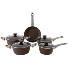 Jogo de Panelas Tognana Antiaderente de Alumínio Marrom 5 Peças Perola