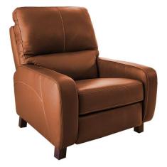 Poltrona do Papai Reclinável Manual Viena Two Way Couro Marrom Claro G