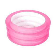 3 Piscina Banheira Circulo Redonda 80l Resistente Mor Rosa 