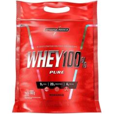 Whey 100% Pure Pouch 900g Morango Integralmedica, 900g, Morango