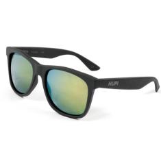 Óculos de Sol HUPI Luppa Armação Preto Fosco Lente Verde Espelhado, Pr