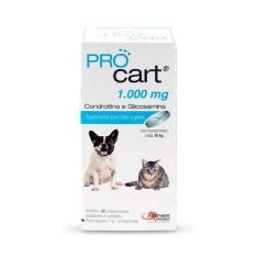 Pro Cart 1000mg Suplemento Cães Gatos 60 comp Agener União - AGENER UN