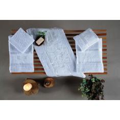 Jogo de Banho Bordado Richilieu 5 Peças Toalhas Muito Delicadas - INGR