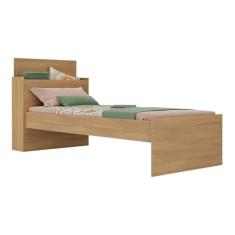 Cama de Solteiro para Colchão 188 x 78cm com Baú Embutido Multimóveis Mp4229 Branco - Rustic
