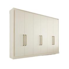 Guarda Roupa Casal Argos 6 portas 6 Gavetas Mdf - Off White - Made Mar