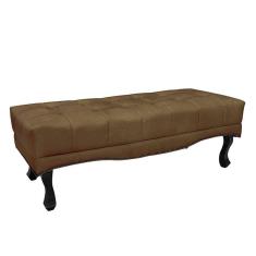 Recamier Decorativo 160cm Loewe Pés De Madeira Caramelo