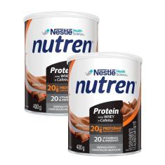 Kit 2 Nutren Protein Suplemento Alimentar Chocolate 400g