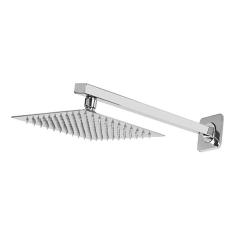 Chuveiro Ducha Slim Quadrado Metal 40X40Cm Com Braço 38Cm