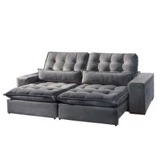 Sofá Bruna 2 Lugares Retrátil e Reclinável 2.10m Suede Móveis Mix - Mu