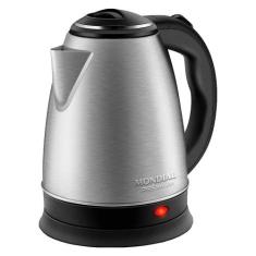 Chaleira Elétrica Mondial Pratic CE-06  2 Litros, até 100C, Preto/Inox