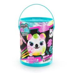 Airbrush Plush Pelúcia Na Lata Neon Animais - Fun F1670 - Fun Divirta-