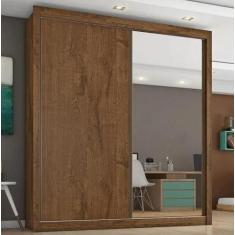 Guarda Roupas 2 Portas 1 com Espelho 100% mdf Zurique Móveis Europa