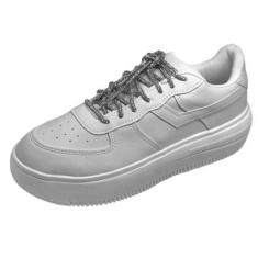 Tenis Casual Cacci Cadarço Brilhante Bc1000 Brilho-Feminino