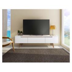 Rack para TV até 75 Polegadas Madesa Reims 2 Portas 1 Gaveta, Branco