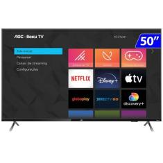Smart TV AOC Roku LED 50 Polegadas 4K UHD Wi-Fi 50U6125/78G, 50"