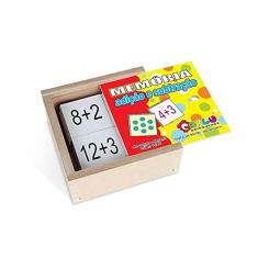 Brinquedo Educativo Memória Adicao E Subtracao Mdf Com 40 Peças - CARLU
