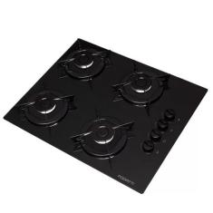 Fogão Cooktop 4 Bocas Mesa Em Vidro - Preto - Fogatti Esmaltado