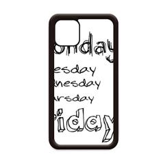Capa de segunda a sexta-feira para iPhone 12 Pro Max para Apple Mini Mobile Case Shell