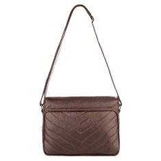 Bolsa feminina tiracolo de couro Anita - Café