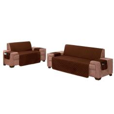 Capa Protetora Para Sofá 2 E 3 Lugares Tabaco