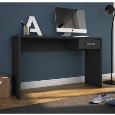 Escrivaninha com Gaveta 127cm Gávea Espresso Móveis Preto Black