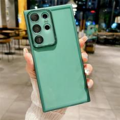 Capa de telefone de silicone de luxo para Samsung S20 FE S21 S22 S23 Pro Plus Ultra A31 A32 A52 5G A53 A54 A71 A72 A73 A23 Capa traseira de telefone, verde, para A13 4G