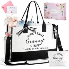 TRSODD Sacola casual para mulheres, presentes de dia das mães com bolsa de maquiagem, presente de aniversário personalizado para madrinha de casamento, irmã e professora, bolsa de praia com bolso
