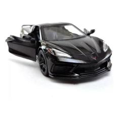 Carrinho Miniatura Chevrolet Corvette 2021 Escala 1/36 Kinsmart (Preto