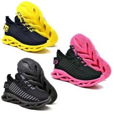 3 Tênis Feminino Casual Esporte Confortavel  PINK/PRETO - Evoltenn, Pi