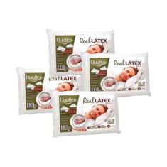 Travesseiro Látex Real Alto LS1100 c/ Capa Dry Fresh Kit c/ 4 Un 50x70 - Duoflex