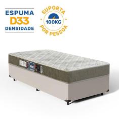 Cama Box com Colchão de Espuma D33 Castor Sleep Max Solteiro 78cm