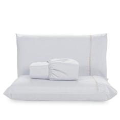 Jogo de Lençol Casal Padrão Micropercal Elegante 200 Fios Ponto Palito