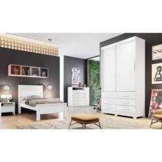 Guarda Roupa 2 Portas Buriti Branco - Novo Horizonte