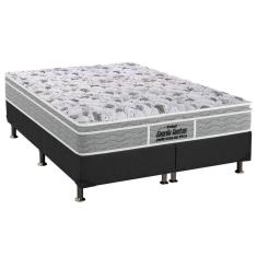 Cama Box Queen: Colchão Espuma D45 Probel /Ep Guarda Costas Próextreme Plus + Base Gray(158X198)
