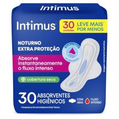 Kimberly Absorvente Externo Intimus Noturno Seca Com Abas 30 Unidades
