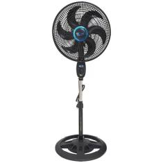 Ventilador De Chão Coluna Preto Turbo 6 Pás Plásticas 40cm De Diâmetro - Fabrica 1 Móveis