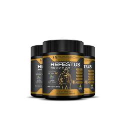 3X Hefestus Pre Treino Blueberry Hf Suplementos