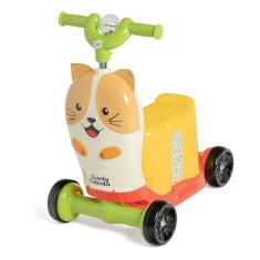 Patinete Infantil Calesita Scooty Cat 3 Em 1 C/ Banquinho