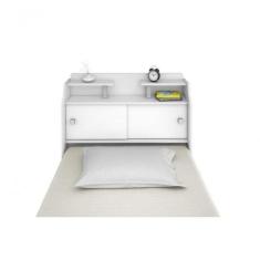 Cabeceira Box Solteiro Elisa Branco Ou Branco-preto