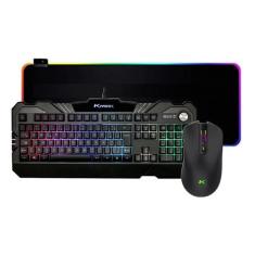 Kit Gamer Mouse sem fio Teclado Semi Mecanico e Mousepad RGB - kTROK