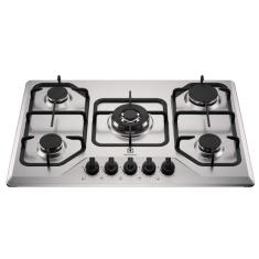 Cooktop 5 Bocas a Gás Electrolux KE5XC, Grades Ferro Fundido, Chama Precisa 6 Níveis, Acendimento Automático Bivolt