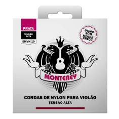 Jogo De Cordas P-violão Nylon Monterey Tensão Alta Emvn10 Prata