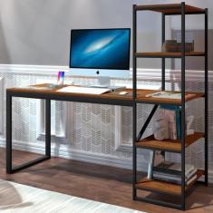 Mesa para Computador Innovare 4 Prateleiras Preto/Canela - Art Panta