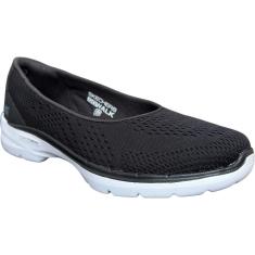 Tênis Slip On Go Walk 6 Knit Air Goga Mat Hyper Pillars 896129 Skechers Preto-Feminino