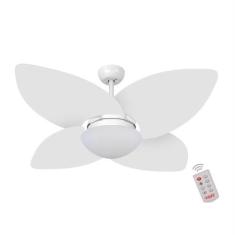 Ventilador de Teto Kovalski Branco Fosco 4 Pás Branco 220V com Control